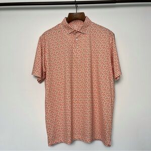 RHOBACK ABSOLUTE PEACH PRINT GOLF POLO SHIRT GEORGIA MASTERS AUGUSTA AOP MEN XXL